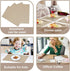 ALPIRIRAL Placemats Set of 6, Vinyl Washable Wipeable Placemat, Leather Placemats for Dinning Table, Waterproof Non-Slip Heat Resistant Table Mats,Farmhouse Outdoor Cream Linen Design(Grape Beige)