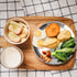 4-Piece 9" Stainless Steel Plates, Rutian 18/8 Metal Round 304 Dinner Dishes for Adults, Reusable and Dishwasher Safe, Serving Camping Salad Plate for Home, Outdoor Camping, Snack and BBQ