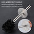 Toilet Brush, Compact Freestanding Stainless Steel Toilet Bowl Brush and Holder for Bathroom, Designed for Deep Cleaning, Space Saving, and Durability