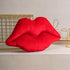 Ashler 3D Lips Throw Pillows Smooth Soft Velvet Insert Included Cushion for Couch Bed Living Room, New Red, 20 X 11 inches