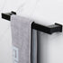 NearMoon Bath Towel Bar, Bathroom Accessories-Premium Thicken Space Aluminum Square Shower Towel Rack for Bathroom/Kitchen, Towel Holder Wall Mounted (16 Inch, Matte Black)
