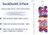 SockDock Sock Laundry Tool & Storage Hanger for Washing Drying & Storing Paired Socks, Clips & Locks, No Sorting or Matching, Foldable Closet Organizer Better Than Mesh Bag, 2-Pack (Blue)