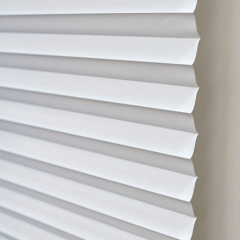 Achim Home Furnishings 123CO36W24 Cordless 1 2 3 shade Vinyl Room Darkening Pleated Window Shade, 36" x 75", White
