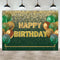 Ticuenicoa 7—5ft Glitter Green Gold Birthday Backdrop Gold Green Bokeh Balloons Women Men Happy Birthday Banner Decorations 30th 40th 50th 60th Birthday Party Photography Background Photo Props