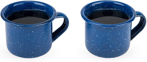 Foster & Rye Blue Enamel Set Specialty Shot Glasses, 2 Count (Pack of 1)