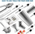 Eatex Bar Set Cocktail Shaker Set - Stainless Steel Bartender Kit, 16 Piece Cocktail Kit, Complete Cocktail Set, Bar Tools: Martini Shaker, Muddler, Cocktail Book, Jigger, Liquor Pourers - Silver