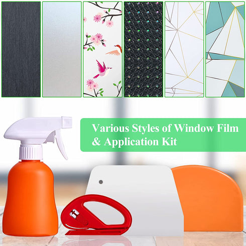 Coavas Window Privacy Film Non-Adhesive Frosted Glass Static Cling Sun Blocking Heat Control Home Office Decorative Stickers for Bathroom Door Coverings (Pure, 29.5 x 118.1 Inch)