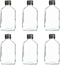Ilyapa 200 ml Glass Flask Bottle - 6 Pack Liquor Pocket Flask with Plastic Top, Sauce, Oil, Syrup Bottle