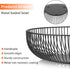Metal Wire Countertop Fruit Storage Basket Stand for Living Room, Kitchen, Pantry, Office?11 inch(black-hemisphere)