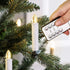 12PCS Christmas LED Window Candles, JOSU Battery Operated Flameless Taper Christmas Candles Light with Remote Timer/Clips, Warm White Light for Home Indoor Outdoor Christmas Trees Decor ¦