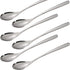 Soup Spoons Set of 6 Stainless Steel Round Spoons Asian Soup Spoon Long Handle Dinner Spoons for Kitchen Restaurant Home