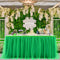 6FT Green Tulle Table Skirt Tutu Table Cloth for St. Patrick's Day Kids Birthday Party Dessert Round Tables Christmas Home Decoration(L 6(ft),H30in)