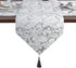 EHouseHome Jacquard Damask Reversible Silver Grey Table Runners with Tassels 13 x 72 inch Wrinkle and Water Resistant Spill-Proof Decorative Dining and Wedding Runners