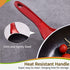 Frying Pan 8 inch, Non-stick Skillet for All Stoves, 100% Non-toxic Cooking Pans, Red Cookware, Induction, Dishwasher Safe