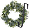 FLORLAB - Eucalyptus Wreath - 16 Inches - Farmhouse Wreath - Front Door Wreath - Door Decor - Green Wreath - for Indoors - Small Wreath - Mini Wreath - Perfect Spring Summer Wreath (16 inches)