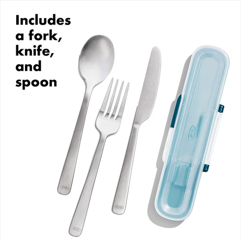 OXO Good Grips Prep & Go Stainless Steel Utensil Set with Case, Dishwasher Safe