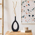 Serdic Ceramic Hollow Vase Modern Decorative Flower Vase for Wedding, Gifts, Kitchen, Living Room or Flower Shop 12.2inch Black