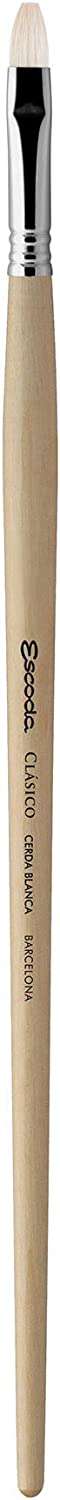 Escoda Clasico Series 4628 Long Handle Artist Oil & Acrylic Brush, Size 16, Bright