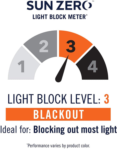 Sun Zero Easton Extra-Wide Blackout Sliding Patio Door Curtain Panel with Pull Wand, 100" x 84", Mineral (Single Panel)