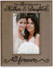 KATE POSH The Love Between a Mother & Daughter is Forever Engraved Leather Picture Frame, Mother of The Bride, First Mother's Day, Mommy & Me (4x6-Vertical)