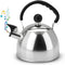 Tea Kettle Stovetop 2.1 Quart Mirror Finished Stainless Steel Whistling Teakettle For Stovetop Tea Pot with Folding Cool Grip Ergonomic Handle Small Tea Pot Water Boiler for Home Kitchen