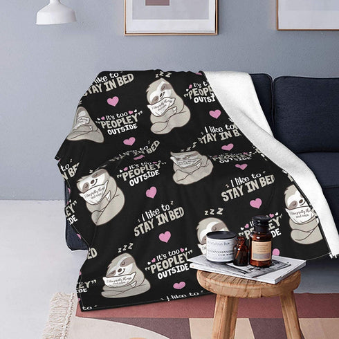 Multi Theme Blanket Size Lightweight Super Soft Comfortable Luxury Bed Blanket Microfiber(Black Sloth 40"x50")