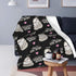 Multi Theme Blanket Size Lightweight Super Soft Comfortable Luxury Bed Blanket Microfiber(Black Sloth 40"x50")