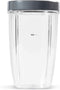 NutriBullet 24 Ounce Tall Cup with Standard Lip Ring, Clear/Gray