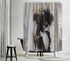 OuElegent African Woman Shower Curtain Black Girl with Mandala Pattern Decorations Bath Curtain Waterproof Fabric Bathroom Decor with Hooks 72x72 Inches Grey