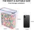 Cereal Containers Storage Set - 3 Piece Airtight Large Dry Cereal Container (135.2oz), BPA Free Dispenser Plastic Cereal Storage Containers with 16 Labels & Pen - FOOYOO