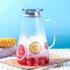 Tbgllmy 2 Liter 68 Ounces Glass Pitcher With Lid, Hot&Cold Water Pitcher With Handle, for Homemade Beverage, Juice, Iced Tea and Milk