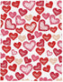 Gogobebe Flannel Fleece Throw Blanket for Sofa Couch Bed Valentine's Day Red and Pink Love Heart Soft Cozy Lightweight Blanket for Adults/Kids 39x49inch