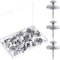 Double Headed Picture Hangers Nails Small Head Thumb Tacks Wall Hanging Picture Photo Hanging Hook Pins for Home Office Hanging Picture Photo Decorations (Silver,25 Pieces)