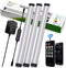 Wireless Cabinet Lighting Dimmable Remote Control Super Bright Led Under Cabinet Lighting Wireless for Closet Kitchen Shelf Counter Case,3PCS 1 feet Led Rigid Strip Warm White 3000K 12W 1500 Lumens