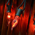 Pallerina 10Ft Flickering Flame String Lights with 10 C18 Flicker Amber Flame Lights Bulbs, E12 Candlestick Base Halloween Christmas String Lights for Party Indoor Outdoor Decor, 1 Watt- Green Wire