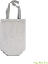 Silver Gift Bags - 12 Pack Medium Silver Reusable Gift Bag Tote with Handles, Glitter Metallic Bling Shimmer, Eco Friendly for Kids Birthdays, Bridesmaids, Party Favors, Grocery Shopping - 8x4x10