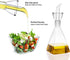 HAIZEEN 9 oz / 250 ml Clear Glass Olive Oil Dispenser Bottle - Oil & Vinegar Cruet with Pourers and NO Funnel Needed - Olive Oil Carafe Decanter for Kitchen and BBQ