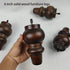 Couch Legs 6 inch Wood bun Furniture feet Set of 4 for Sofa Armchair Ottoman Coffee Table etc with Screw Install kit (6 inch bun Legs)