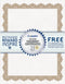 Geographics Optima Gold Blank Award Certificate Paper with Gold Foil Seals, 8.5 x 11", Seal 1.75" (Pack of 25)