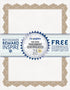 Geographics Optima Gold Blank Award Certificate Paper with Gold Foil Seals, 8.5 x 11", Seal 1.75" (Pack of 25)