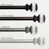 Exclusive Home Curtains Prism 1" Curtain Rod and Coordinating Finial Set, 66"-120", Matte Silver