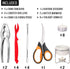 Hiware Seafood Tools Set - Crab Lobster Crackers and Picks Tools Service for 2, Includes Crab Leg Crackers, Seafood Scissors, Butter Warmers, Lobster Shellers, Crab Forks and Tealight Candles