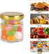 1.5oz Hexagon Mini Glass Jars with Lids,30pcs Honey Jars Small Spice Jars with Stickers, Brush for Baby Showers, Wedding Favors, Party Favors,Herbs, Spices, Jams
