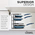 Heavy Duty Pan Organizer, 5 Tier Rack - Holds up to 50 LB - For Cast Iron Skillets, Griddles and Shallow Pots - Durable Steel Construction - Space Saving Kitchen Cabinet Storage - No Assembly Required