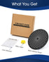 Rain Shower Head VMASSTONE 9In High Pressure Showerhead - Tool Free Installation- with Large Spray Surfaces and 200 Nozzles for Delicate and Unstimulate Shower Experience (EM-001 Matte Black/Black)