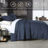 Quilt Set Queen Size Navy Blue, Classic Geometric Diamond Stitched Pattern, Pre-Washed Ultra Soft Lightweight Quilted Bedspread Coverlet for All Season