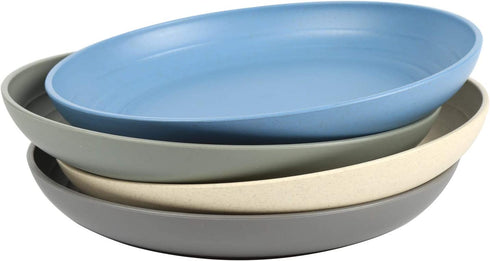 shopwithgreen Lightweight Wheat Straw Plates - 4 Pack 7.8' Unbreakable Dinner Plates, Dishwasher & Microwave Safe, BPA free, for Kids,Children,Toddler & Adult