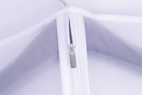 Garment Bag Covers 24''X54'' Lightweight White PEVA Breathable Bags (Pack of 6) with Study Full Zipper for Closet Clothes Storag (24''X54'', White)