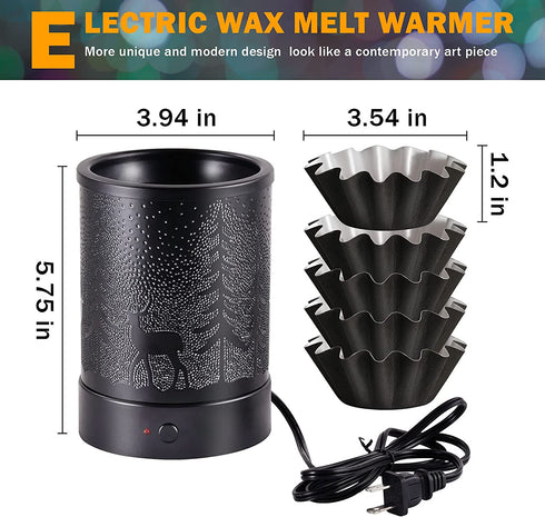 Wax-Melter Wax-Melt Candle-Warmer for Scented Wax - Electric Oil Tart Burner Heater Fragrance with Timer for Home Decor