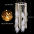 Dream Catcher Mobile Large Light Up Dream Catchers with Golden Shining Lace& Bells LED Fairy Lights Battery Powered Hanging Ornaments- 7.9Wx 22L Inches Feathers Wedding Boho Decorations Nursery Decor
